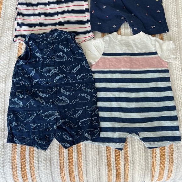 Carter's Baby Boys 4 Pack Rompers Size 3 M - Picture 7 of 17